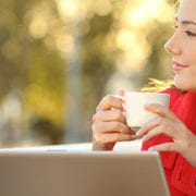 woman with coffee