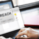 computer screen showing a data breach